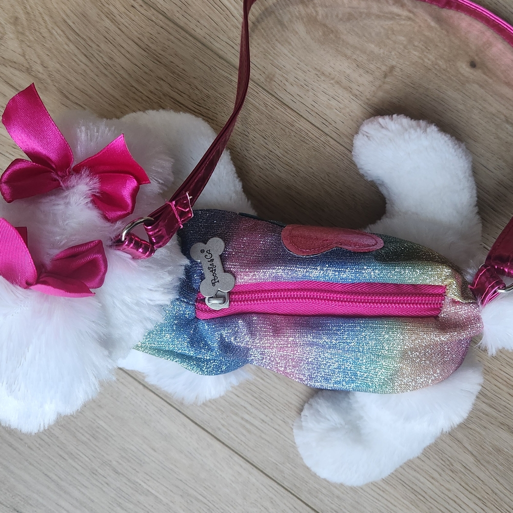 Sparkle Pup Rainbow Bag with Pink Accents